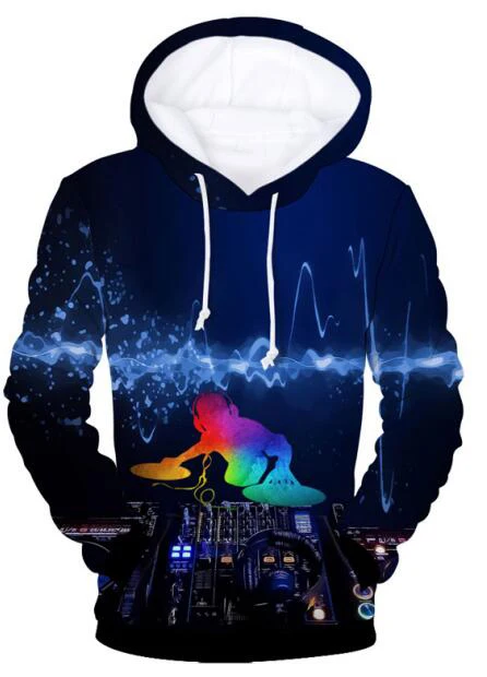navy blue Pioneer Pro Dj 3D толстовки модные хип хоп с длинным рукавом Толстовка спортивные костюмы для мужчин и женщин 3d Толстовка пуловер Топы - Цвет: navy blue