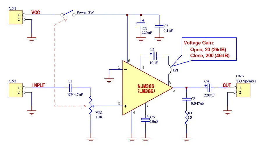 Батарея поставить аудио Моно усилитель Kit NJM386D LM386|kit supply|kit kitskit battery |