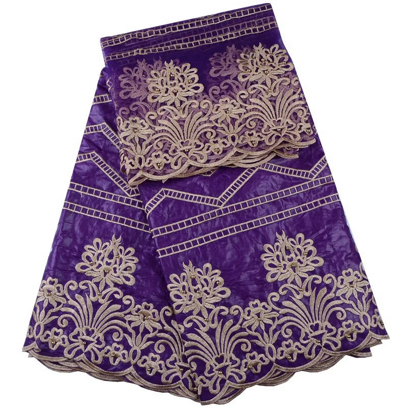 Черный 2018 новый африканский базин богатая кружевная ткань с вышивкой