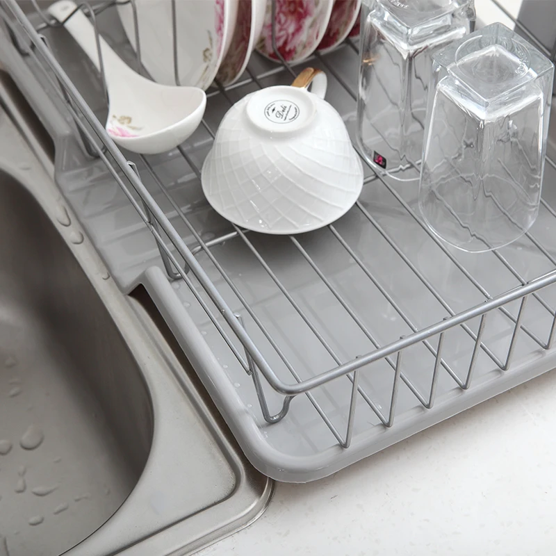 Подставка для сушки посуды раздвижная стойка хромированные встроенные ручки |