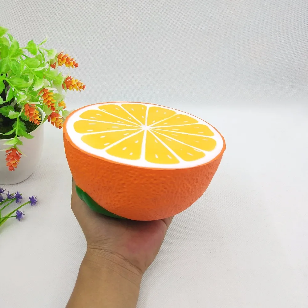 Новинка большая оранжевая мягкая медленно восстанавливающая форму игрушка 15 см