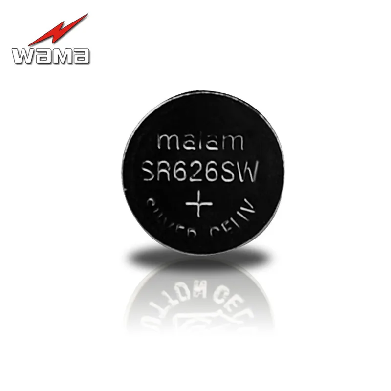 100x Wama AG4 кнопочная ячейка батарейки таблетки LR626 377 SR626SW щелочные батареи