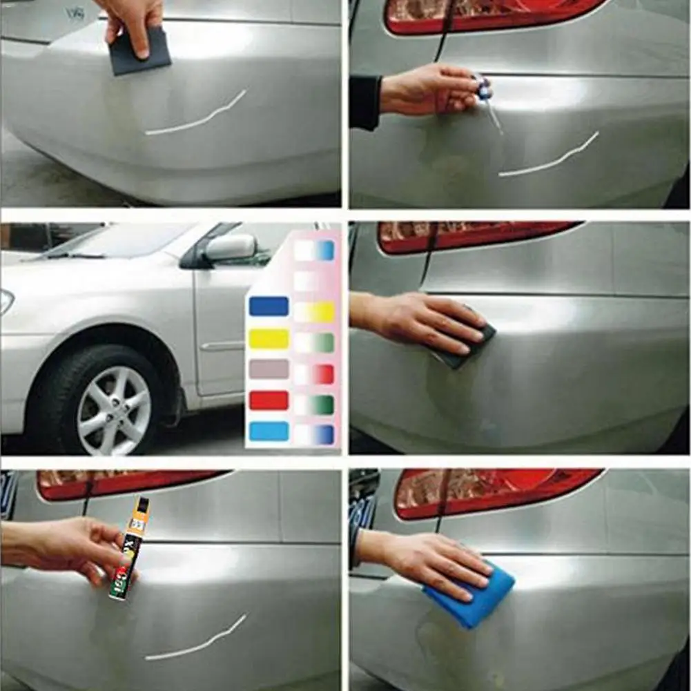 

2Pcs Car Auto Coat Scratch Clear Repair Paint Pen Touch Up Waterproof Remover Applicator Practical Tool Car Accessories