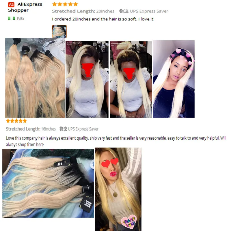 Dream Beauty бразильские прямые волосы 1B 613 блонд пучки с закрытыми волосами Remy