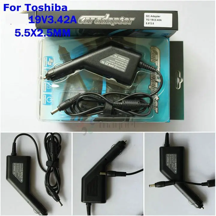 19V 3.42A автомобильное зарядное устройство для ноутбука Toshiba Pro C660 L650 A11 A80 M40 Satellite M30X