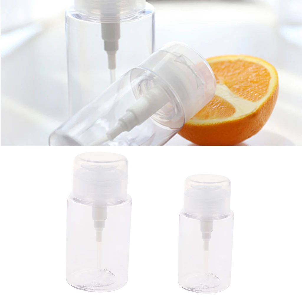 Набор из 2 диспенсеров для косметических насосов флакон емкость прозрачная