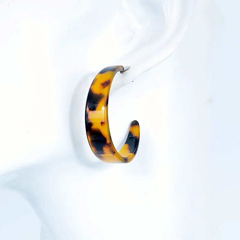 Модные геометрические серьги в виде черепахи леопарда уксусной кислоты для