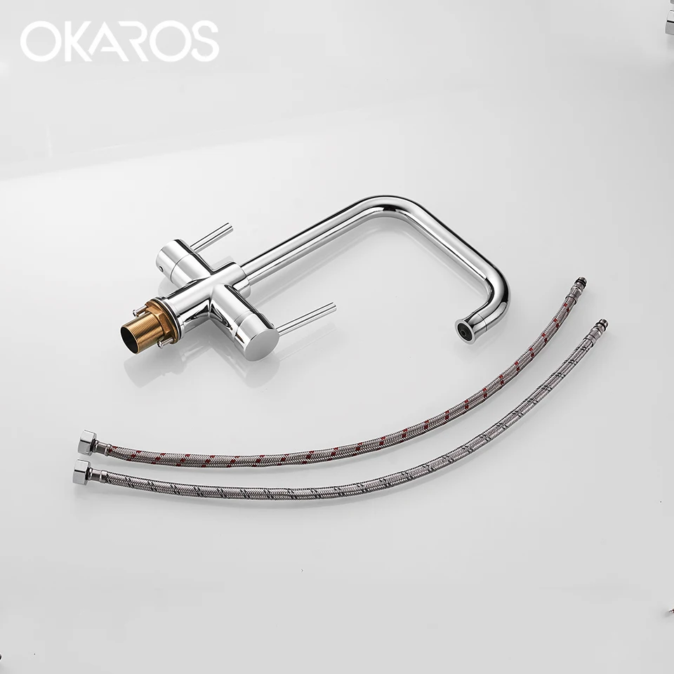 Хромированный кухонный смеситель OKAROS C030 латунный очиститель воды фильтр для