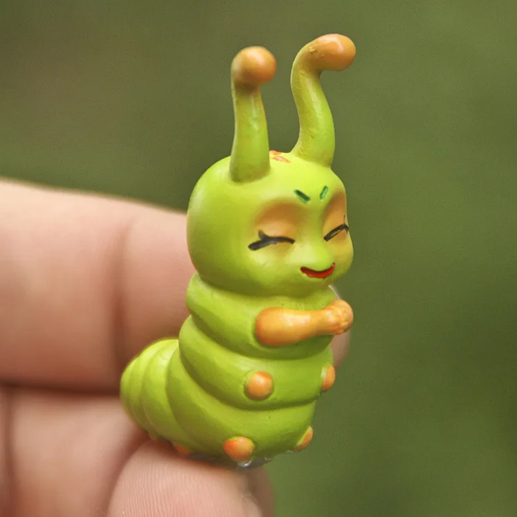 2PCS/Vegetable insects/ Cabbage worm//fairy garden gnome/terraium decoration/resin crafts/bonsai/DIY/children gifts/ | Дом и сад