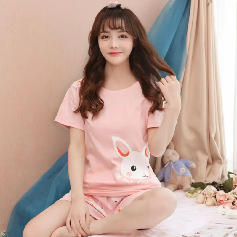 FL097C розовые шорты пижамы Kawaii Pigiama Donna Пижама Kigurumi Mujer белье ночной костюм женские