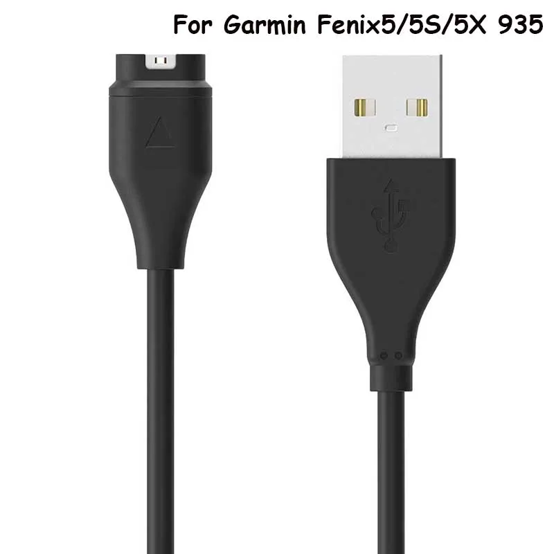 Черный USB кабель для зарядки и передачи данных 1 м для Garmin fenix 5 5S 5X Forerunner 935 Смарт-часы компактный и легкий дизайн - Цвет: Черный