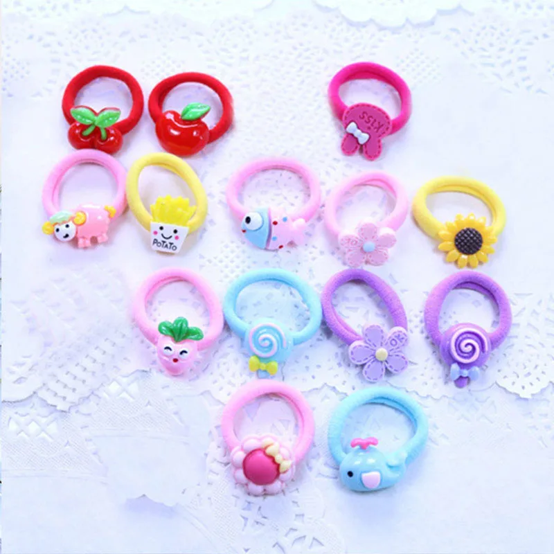 Популярные резиновые эластичные повязки для волос 2 шт./Лот милые детские