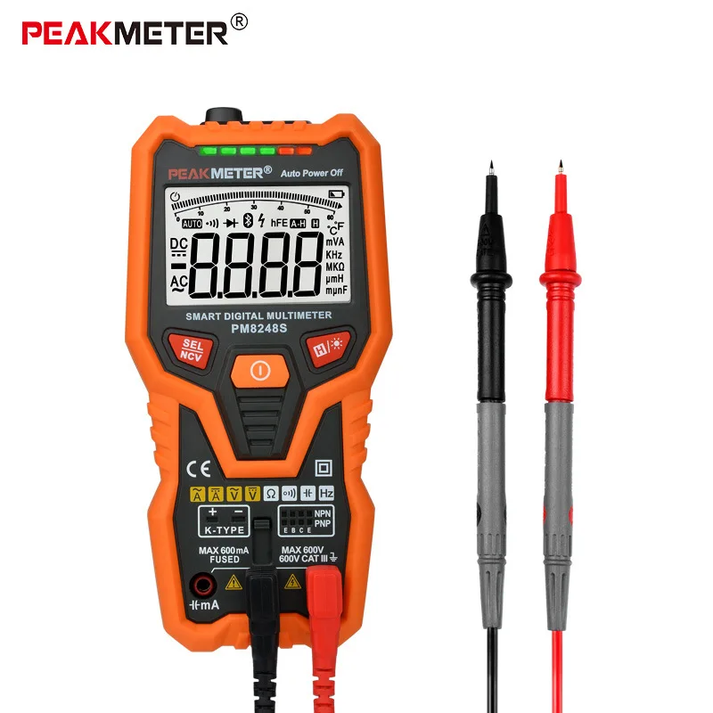 PEAKMETER PM8248S Цифровой мультиметр зажим для мультиметров измеритель емкости тестер