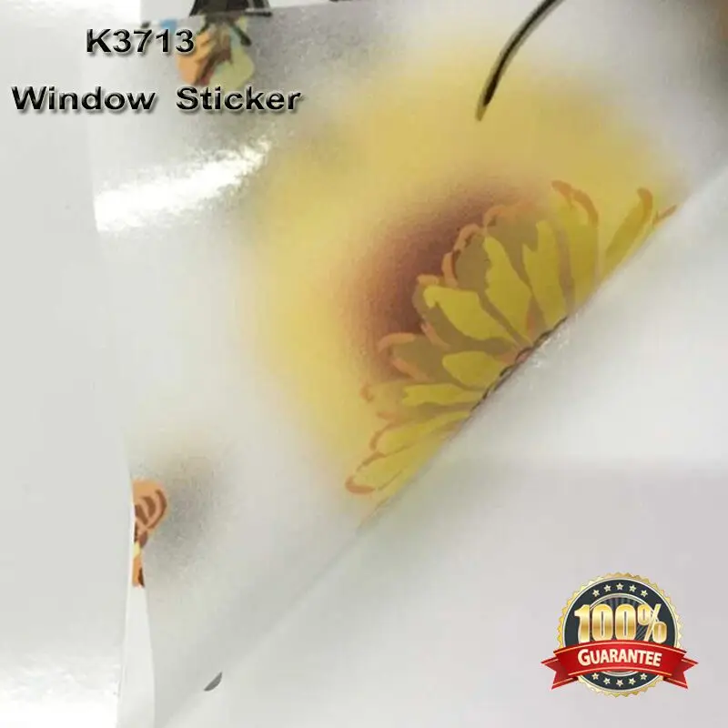 122cm*50cm Flower Decorative Window Film Home Office Decor With Glue Privacy Glass Sticker PET 48''x20'' | Дом и сад