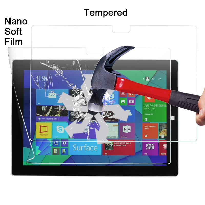 Противоударная мягкая нано-пленка для Microsoft surface 3 10 8 дюйма лучшая