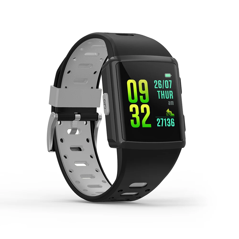 SMA-M3 gps Смарт-часы для мужчин 1,3 дюймов ips экран Bluetooth 4,0 часы монитор сердечного ритма во время сна шагомер часы водонепроницаемые умные часы - Цвет: Серый