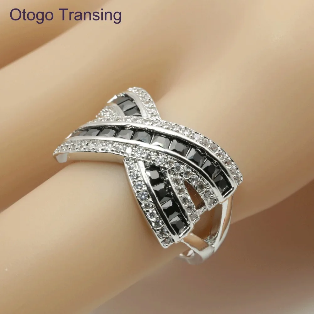 Beagloer Новое поступление Glamorous Радуга Мистик Кубического Циркония Серебряные Цвет