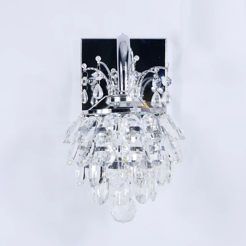 1 шт. светодиодный светильник с кристаллами для прикроватной тумбочки настенный