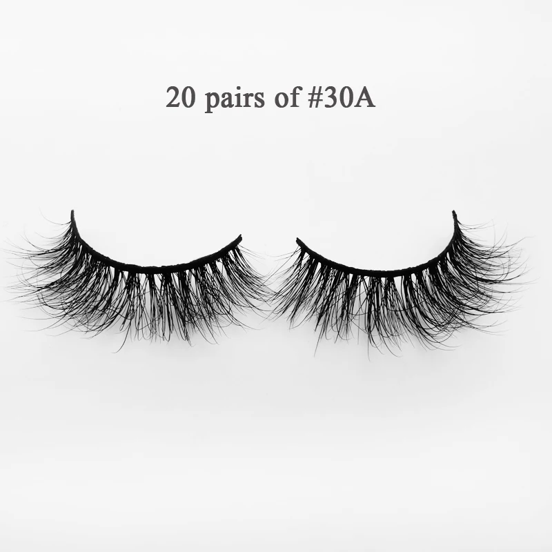 20 pairs of 30A YSDO 20 пар норковые ресницы оптом 3d норковые ресницы ручной работы Накладные ресницы макияж объем Ресницы cilios наращивание ресниц 3A - Цвет: 20 pairs of 30A