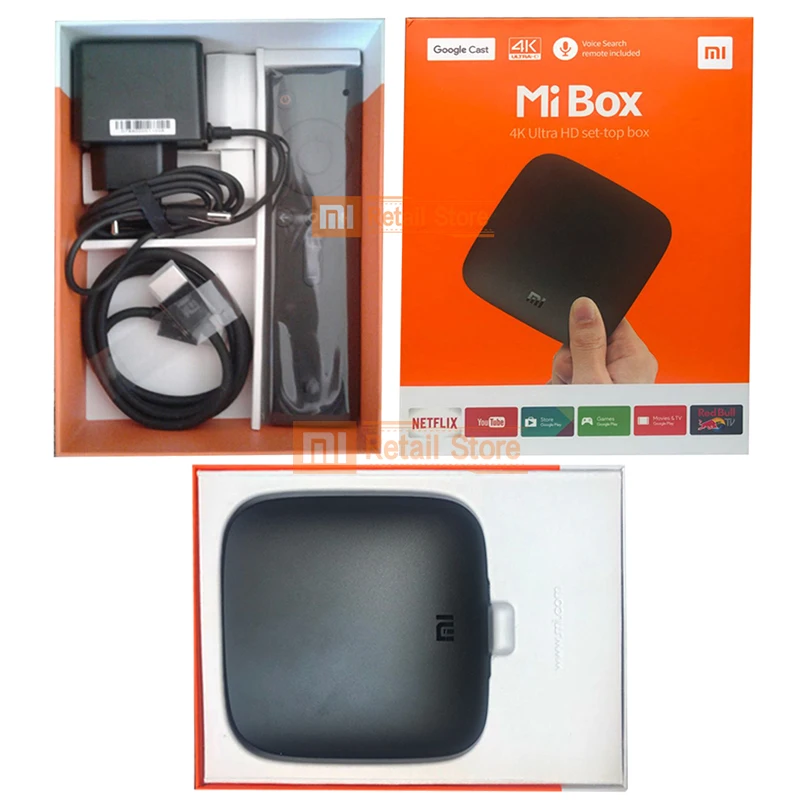 Global Version Xiaomi Mi TV Box 3 Android Smart Quad Core 4K 8G HDR WIFI Bluetooth Youtube MovieSet-top Xiomi | Электроника