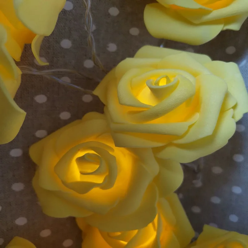 HOT SALE Battery Operated LED Rose Flower Christmas Holiday String Lights For Valentine Wedding Decoration 10/20 Lamp | Лампы и
