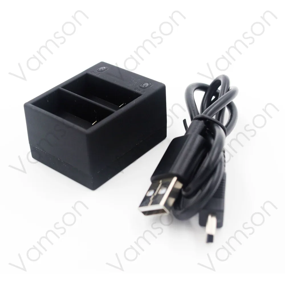 Vamson для GoPro 3 + аксессуары USB двойное зарядное устройство Gopro Hero Экшн камера VP901|for