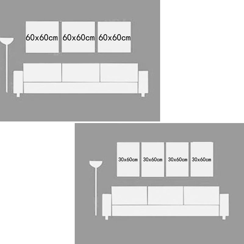 3 Панели абстрактный пасторальный сад белая фотография HD Печать на холсте