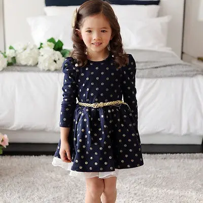 Новая красивая одежда для маленьких девочек пышное хлопковое формальное