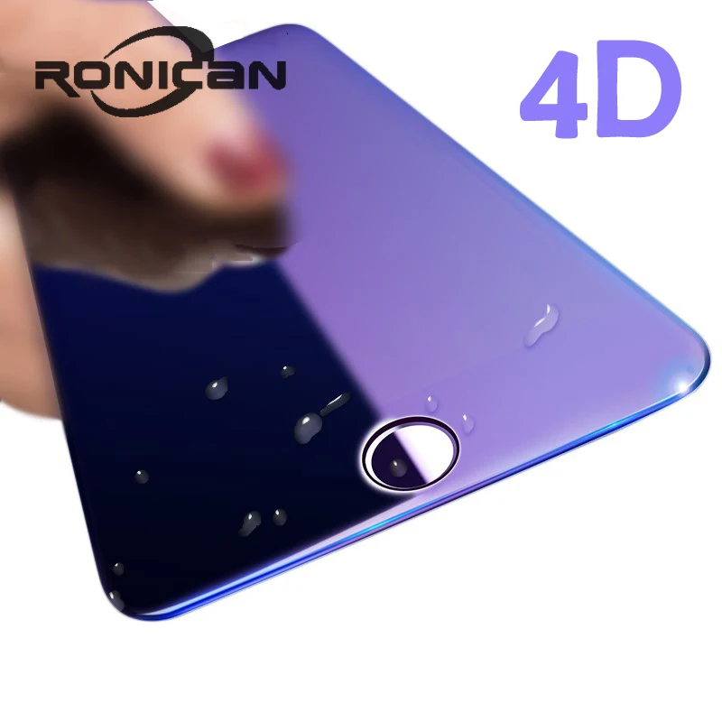 Закаленное стекло 4D для iphone 7 8 6 6s Plus защита экрана с защитой от синего света