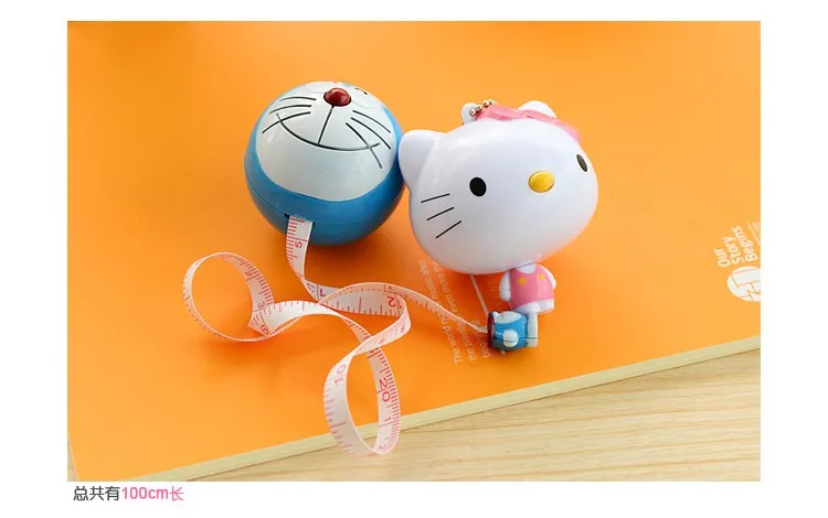 CarCartoon Автоматическая усадка измерительная лента милый кавайный котик Doraemon кукла мягкая лента Линейка/ткань Диета Портной