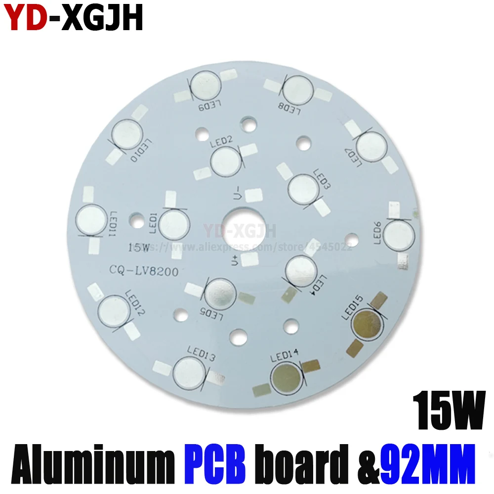 10 шт. светодиодный теплоотвод лампы круглый Прямоугольник светодиодный PCB DIY Palte основания 15 Вт для 1 Вт 3 Вт высокомощный бусины Алюминий пластина для прожектора