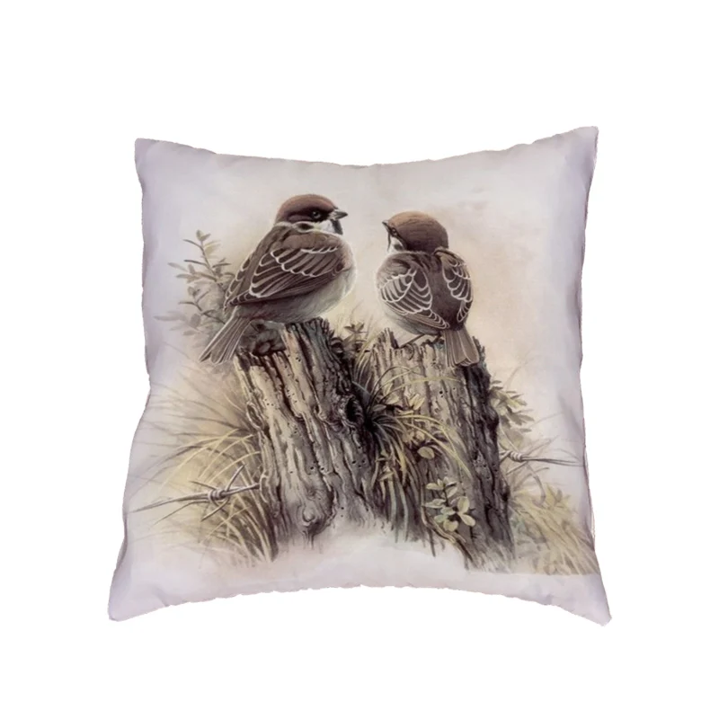Парный чехол для подушек с изображением птиц утка лебеди попугай подушка Чехол