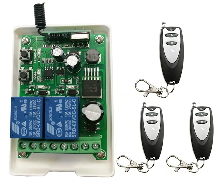 DC12V 24V 36V 48V 2CH 2 CH Mini Wireless RF Remote Control Light Switch 10A Relay Output Radio Receiver Module+Transmitter | Электроника