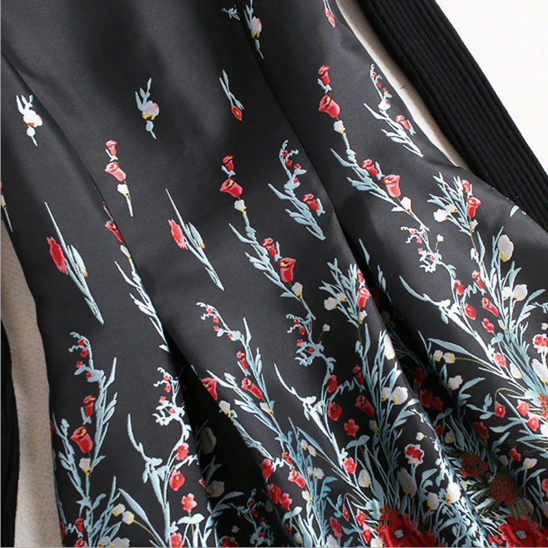 Новый Мода 2017 Дизайнер взлетно посадочной полосы платье Для женщин Вязание с