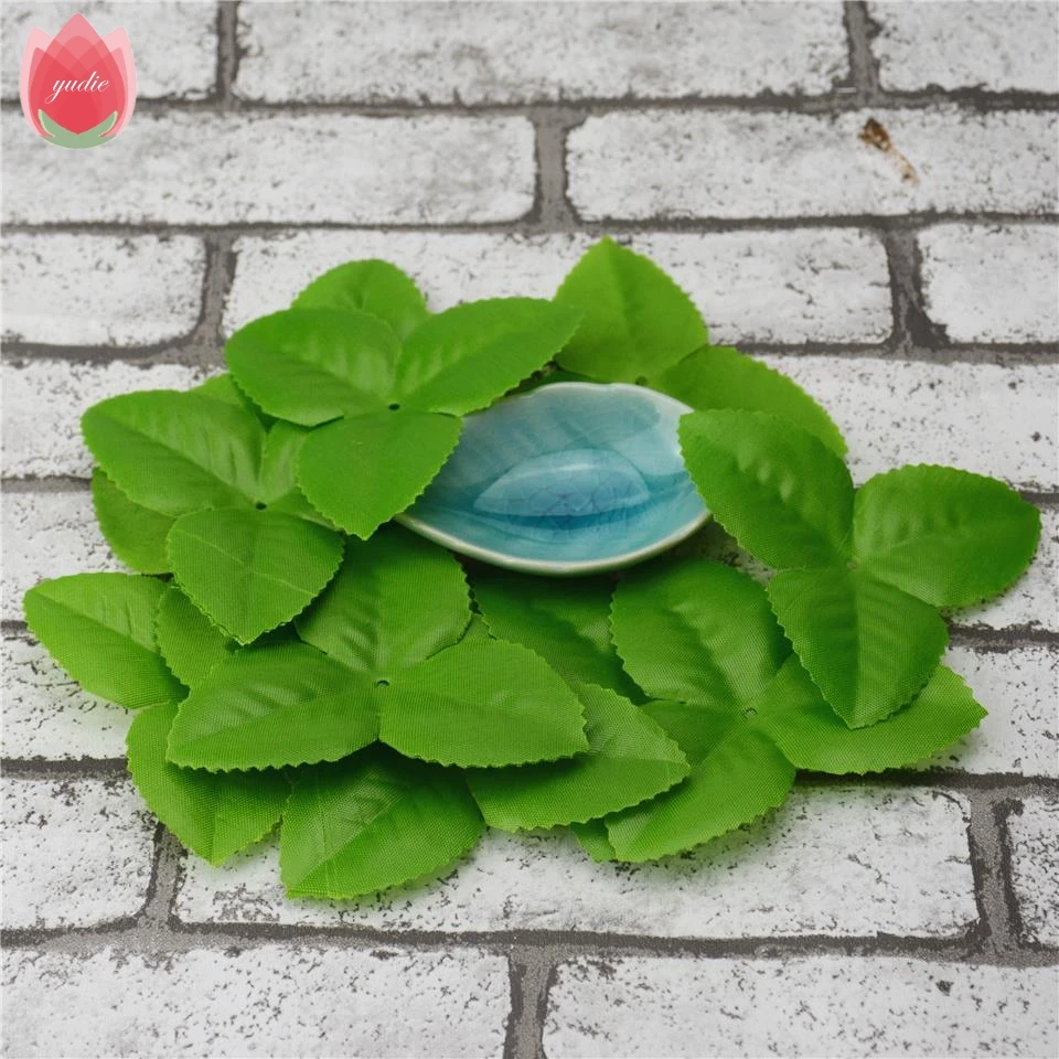 Новинка 100 шт. 8 см реалистичные Зеленые искусственные цветы листья торуса для