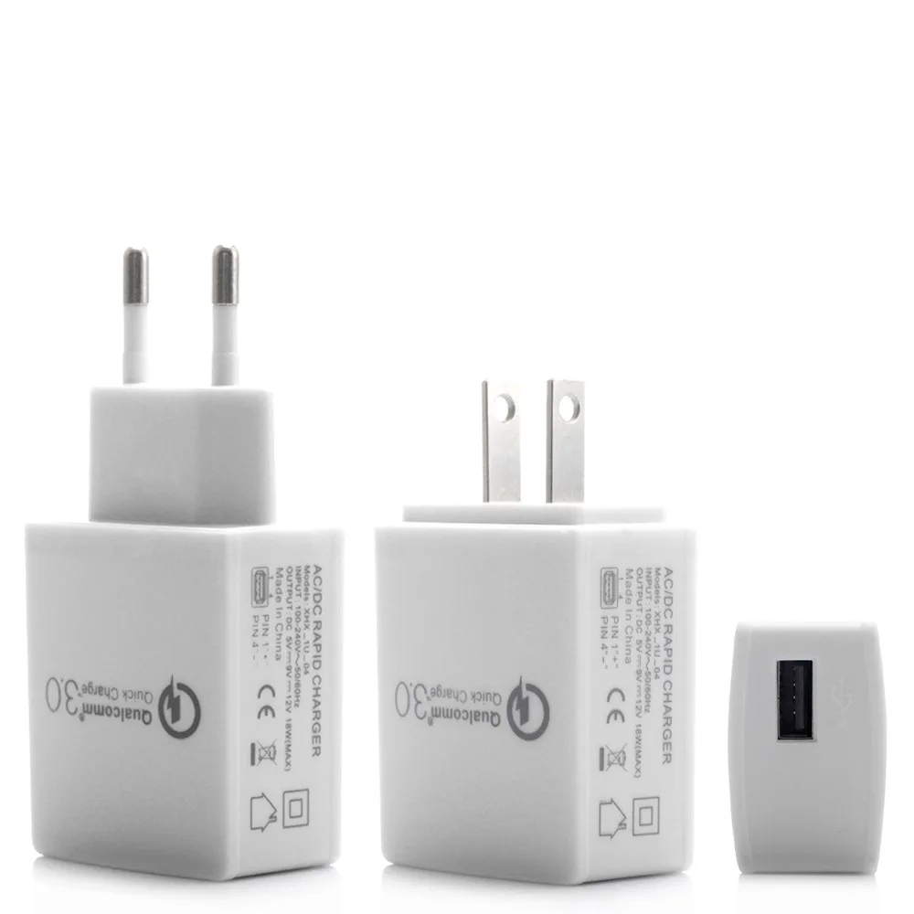 QCquick charge 3 0 одно USB зарядное устройство для телефона samsung huawei xiaomi Универсальное