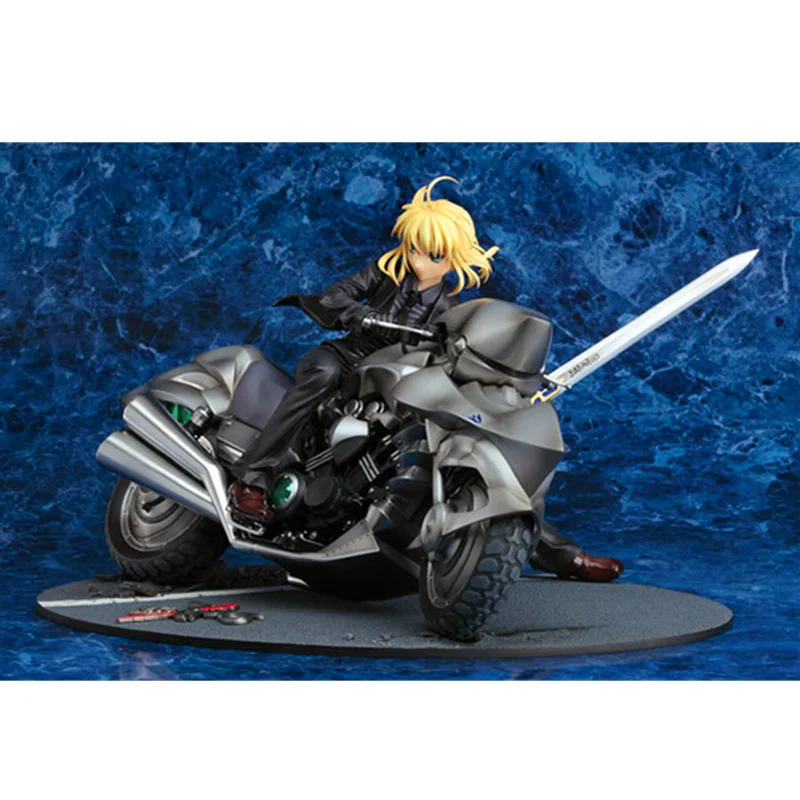 25 см Fate Stay Night Аниме Фигурка Saber фигурка кататься на мотоцикле модель Ver набор