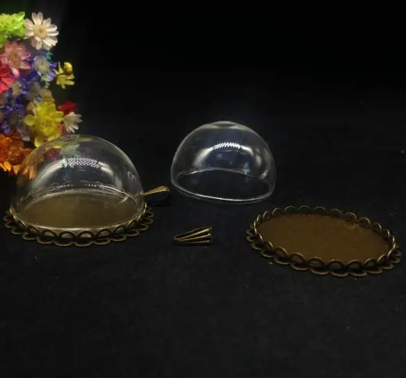 5 шт. смешанных размеров очаровательные полустеклянные пузырьки двойная