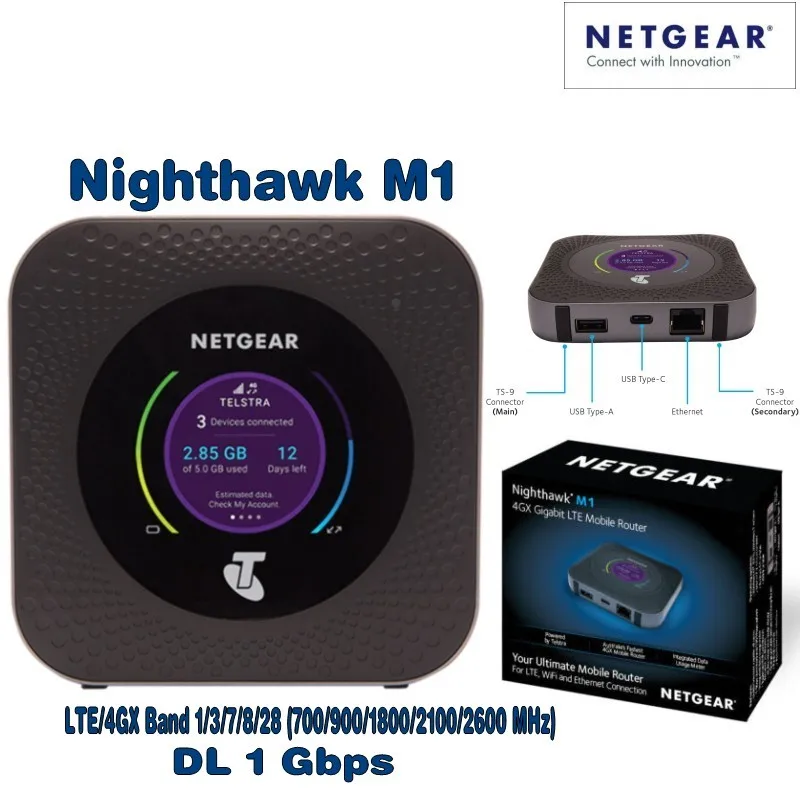 Telstra Netgear Nighthawk M1 черный цвет|nighthawk| |