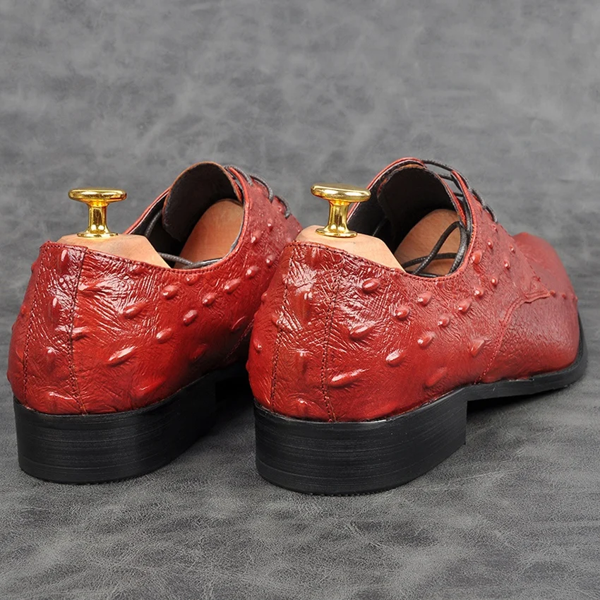 

Luxury Designer Handmade Formal Dress Mens Derby Oxford Shoes Alligator Pattern Genuine Leather Pointed Toe Party Flats AM262