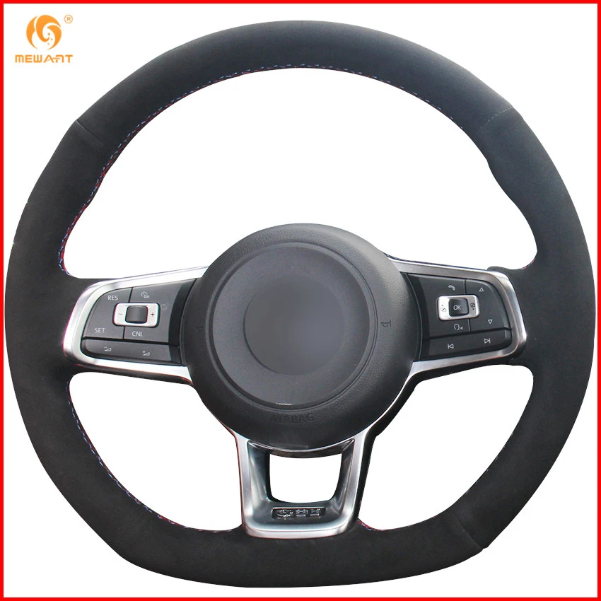 Чехол рулевого колеса автомобиля MEWANT для Volkswagen VW Golf 7 GTI R MK7 Polo Scirocco 2015 2016|car steering wheel