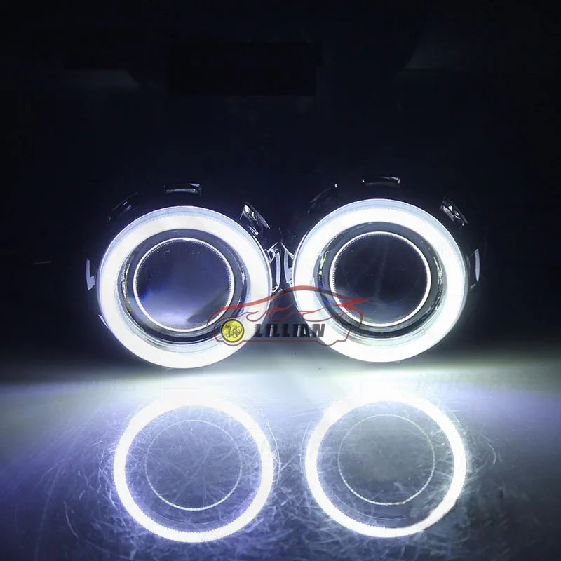 Ронан 2,5 ''Bi Xenon H1 Ultimate проектор фара HID объектив 7,1 8,1 белые светодиоды DRL 70 мм удара Ангельские глазки для H4 H7 фар
