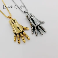 stainless steel mechanical hand pendant necklace gold necklace captain mechanical hand necklace wonmen hip hop jewelry blkn0655