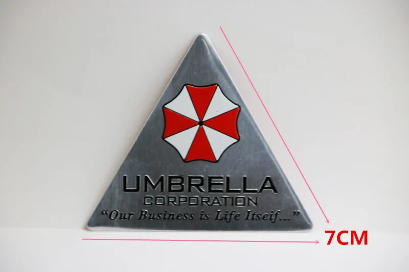 SUKO 3D Resident Evil Umbrella Corporation Стикеры Алюминий Сплав Надписи эмблемы для украшения