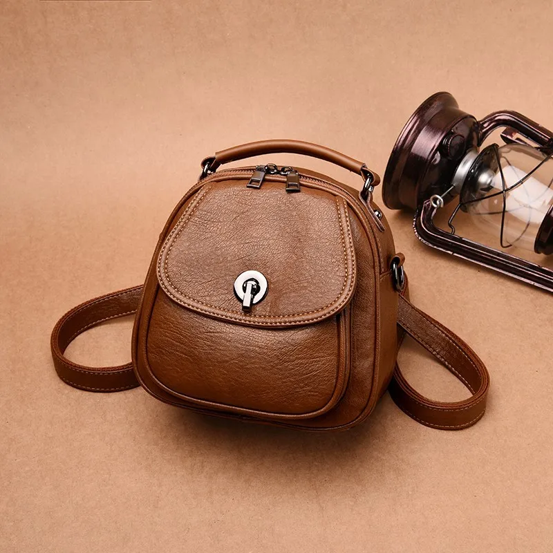 Многофункциональные рюкзаки для девочек Mochila Feminina, женские кожаные рюкзаки высокого качества в консервативном стиле, маленький винтажный рюкзак
