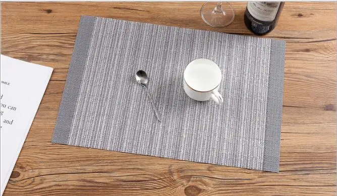 Silver 45*30 см ПВХ коврик для столового стола водонепроницаемый Скатерть диск чаша подставки для напитков Отель Ресторан Кухня домашний декор - Цвет: Silver