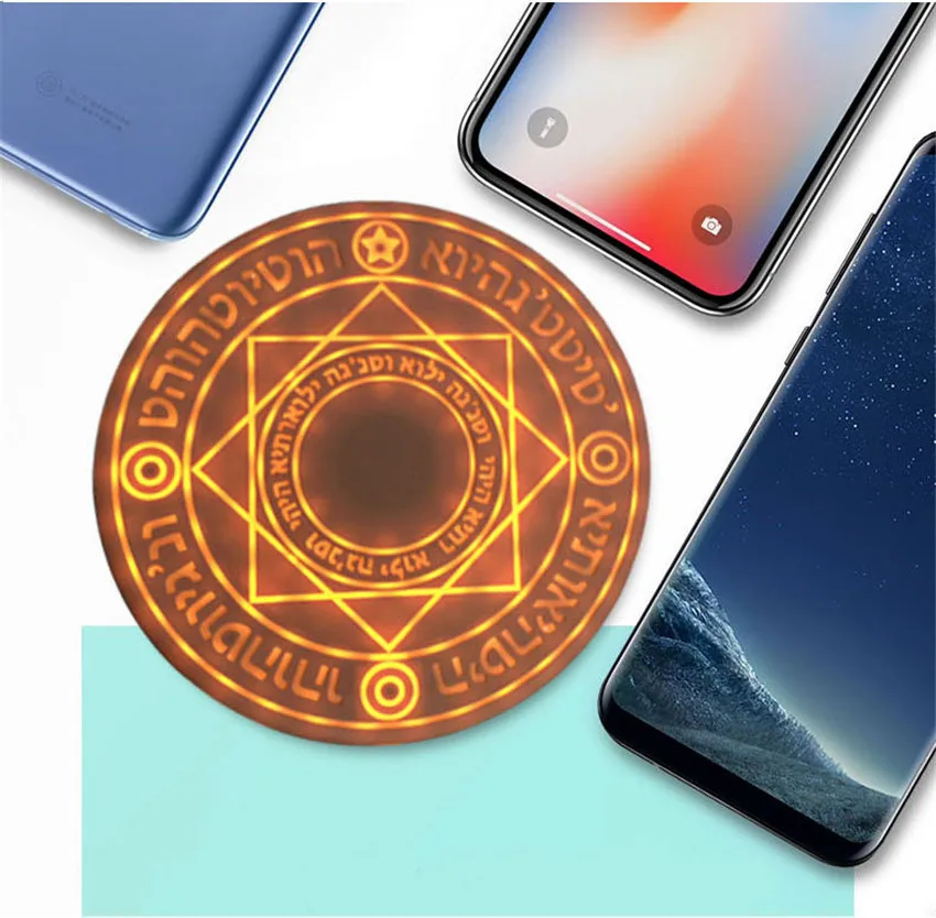 Универсальное беспроводное зарядное устройство Magic Circle 10 Вт быстрая Беспроводная зарядная подставка для iPhone XS Max X 8 samsung Xiaomi Redmi huawei