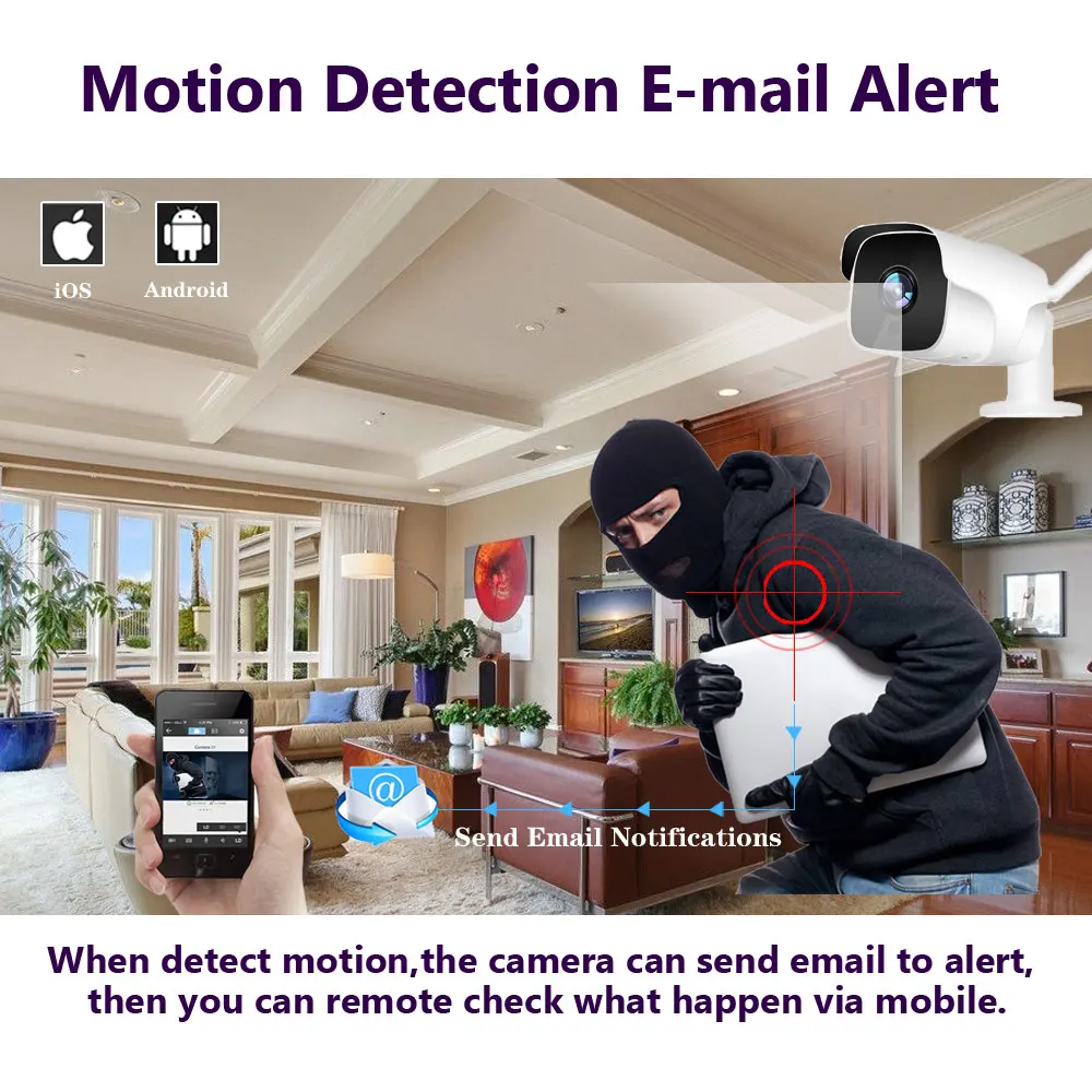 NIVISION HD 1080 P Wi-Fi ip-камера Беспроводная водостойкая ночного видения наблюдения Пуля Камара открытый IR Cut Домашняя безопасность Камара