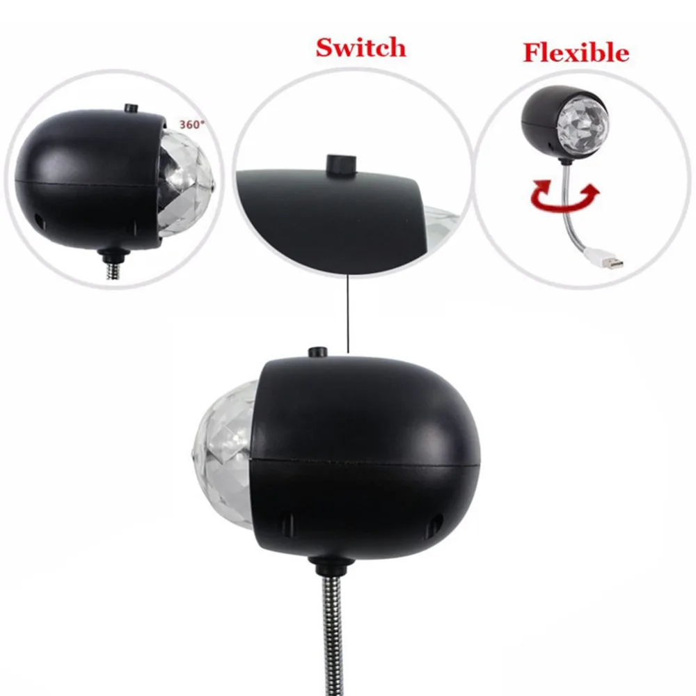 LED Stage Light Sound Control Crystal Magic Disco DJ KTV Party Lamp | Освещение