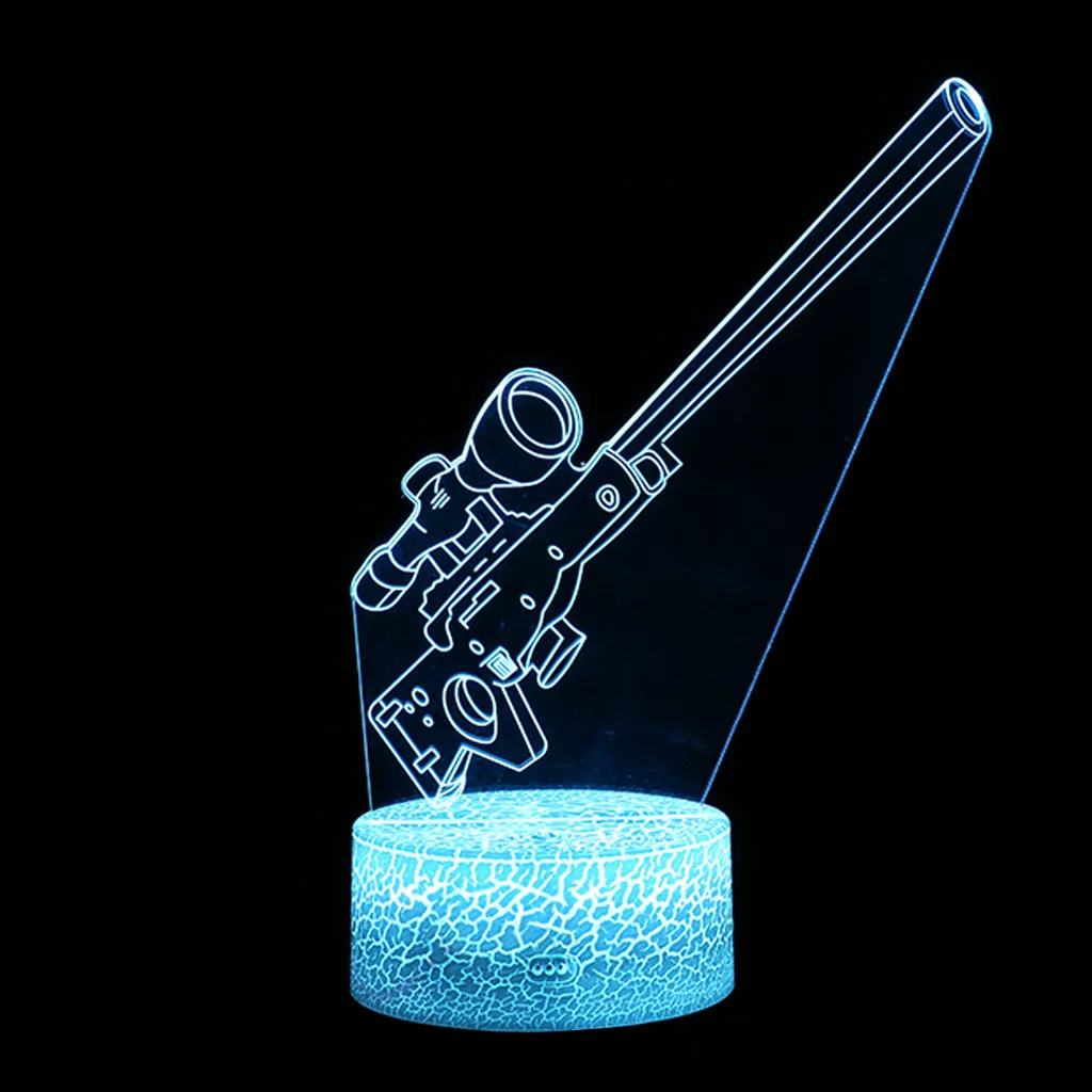 СВЕТОДИОДНЫЙ 3D подсвечивающая лампа Оптическая иллюзия настольная ночник с 7 меняющимися цветами настольные лампы освещение Блеск энергосберегающие лампы